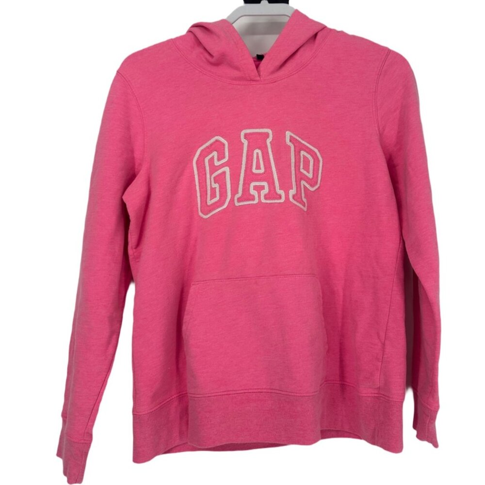 GAP Bright Pink Classic Fleece Pullover Hoodie - Size Medium